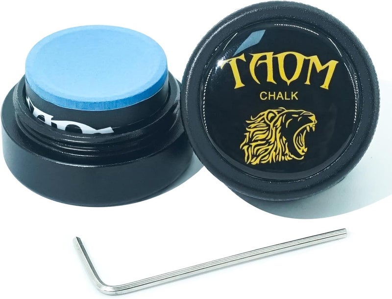 Banly TAOM Round Shaped Pool Chalk Holder, Portable Pool Chalk Cubes, Magnetic Mini Chalk Holder Pool Billiards, Pool Cue Chalk Case Container Box for Billiard Cue Tip Tool Pool Table Snooker Accessories - Image 1